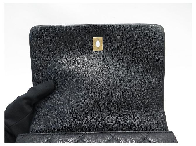 BORSA CHANEL CHAIN AROUND RABAT AS3468 PELLE CAVIAR MATELASSÉ NERO - vista 11