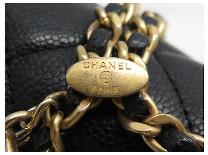 BORSA CHANEL CHAIN AROUND RABAT AS3468 PELLE CAVIAR MATELASSÉ NERO - vista 8