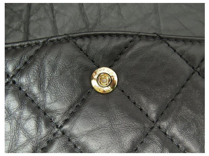 BORSA CHANEL 2.55 GRAND JUMBO in pelle trapuntata con tracolla Nero - vista 11