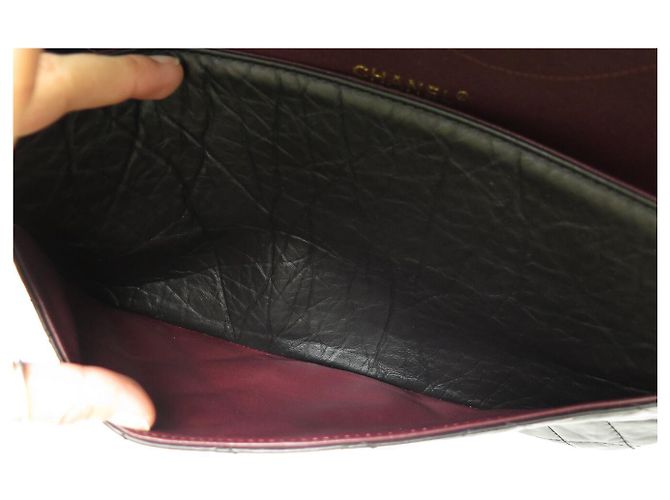 BORSA CHANEL 2.55 GRAND JUMBO in pelle trapuntata con tracolla Nero - vista 12