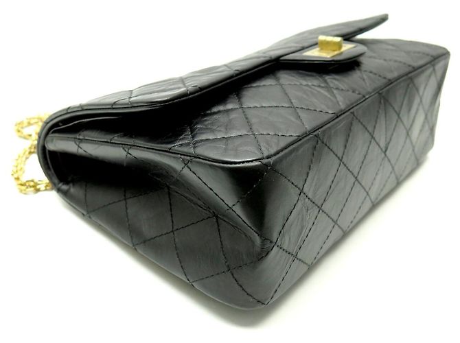 BORSA CHANEL 2.55 GRAND JUMBO in pelle trapuntata con tracolla Nero - vista 3