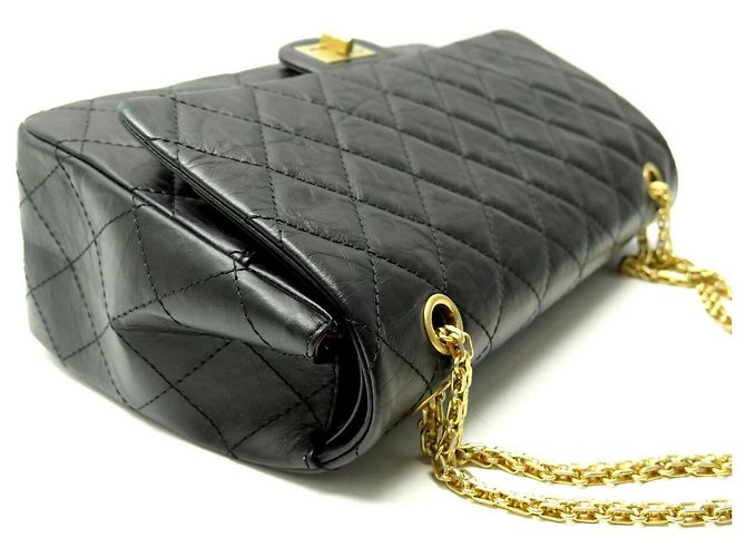 BORSA CHANEL 2.55 GRAND JUMBO in pelle trapuntata con tracolla Nero - vista 4