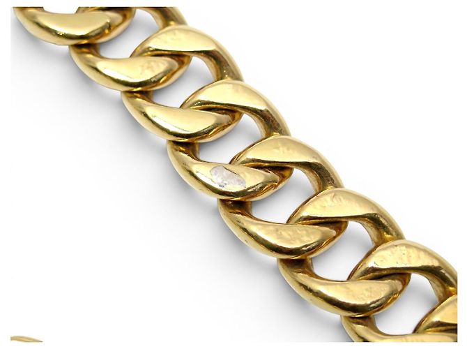 VINTAGE CHANEL SCHWARTER LEDERGÜRTEL MIT GOLDENEN METALLKETTE 75CM Schwarz - Ansicht 10
