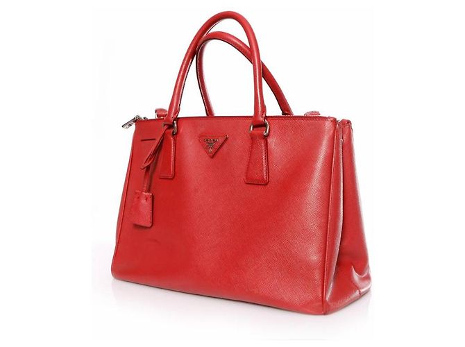 Prada, borsa tote Galleria in pelle Saffiano rossa. Rosso - vista 2
