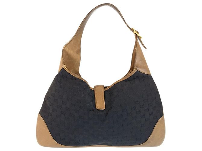 Borsa a tracolla Gucci GG Canvas e pelle Nero - vista 2