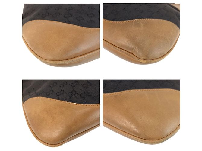 Borsa a tracolla Gucci GG Canvas e pelle Nero - vista 3