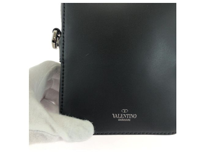 Valentino Garavani Borsa a tracolla in pelle Valentino con logo VLTN Nero - vista 6