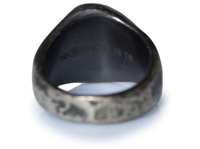 Maison Martin Margiela Maison Margiela, anello effetto hematite Argento Metallico - vista 3
