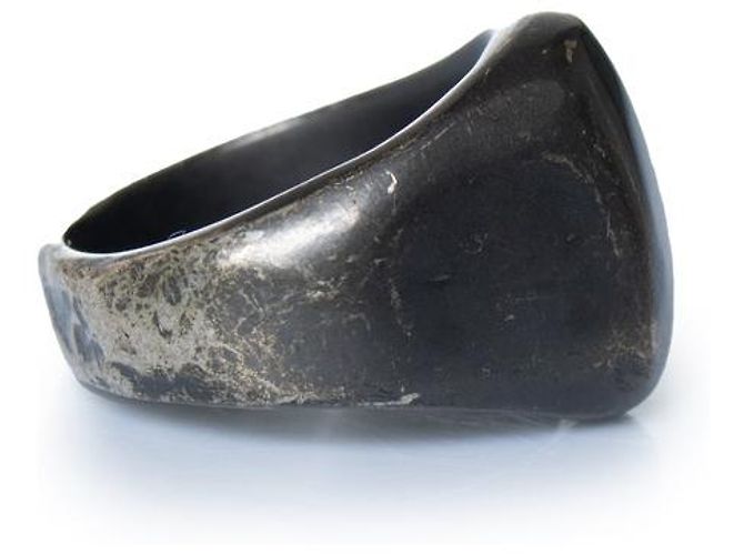 Maison Martin Margiela Maison Margiela, anello effetto hematite Argento Metallico - vista 4