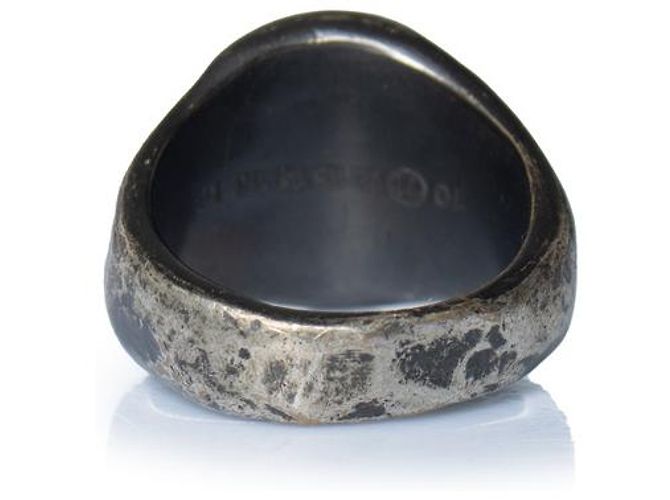Maison Martin Margiela Maison Margiela, anello effetto hematite Argento Metallico - vista 5