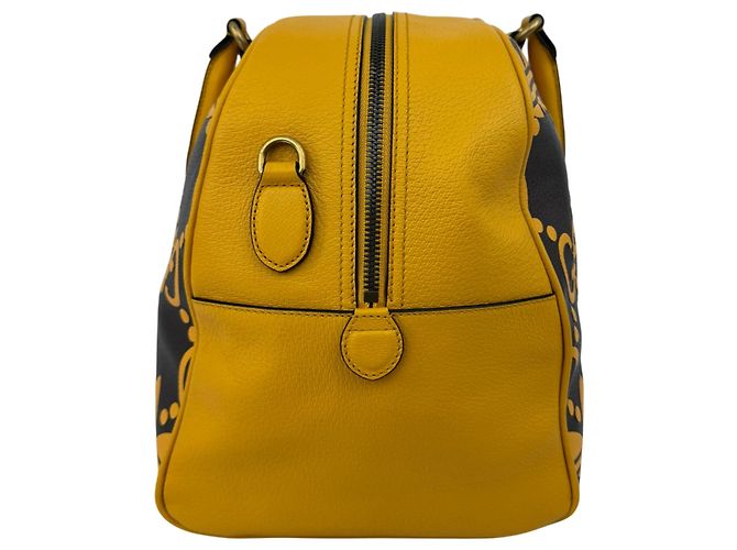 Borsa Spolverino Gucci x Adidas GG in pelle Giallo - vista 4