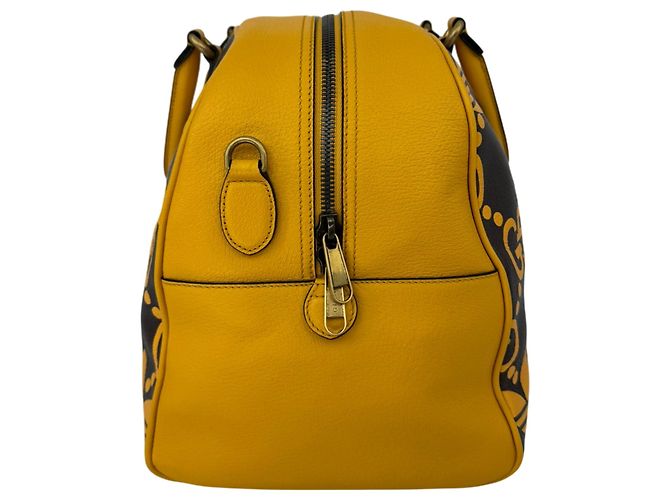 Borsa Spolverino Gucci x Adidas GG in pelle Giallo - vista 5