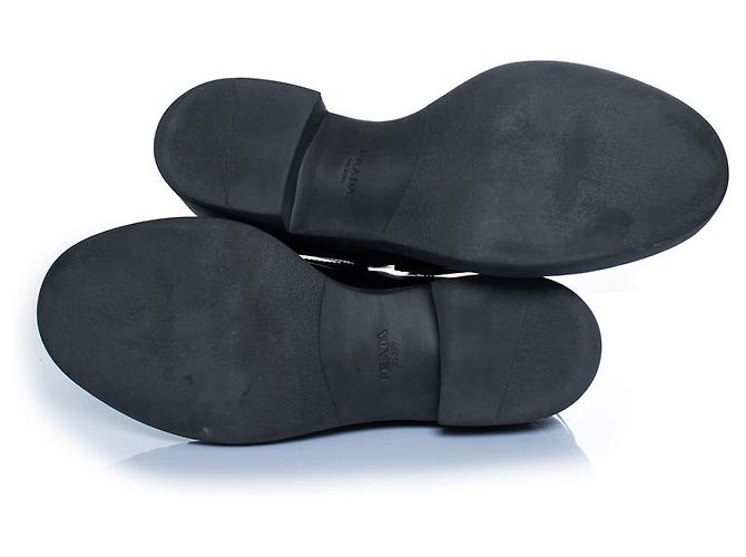 Prada, mocassini in pelle nera lucida Nero - vista 7