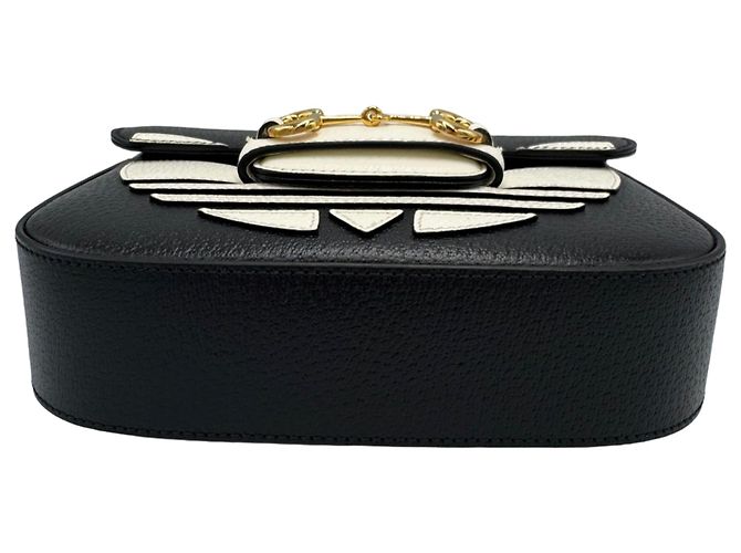 Borsa a Spalla Gucci x Adidas Black Horsebit 1955 Nero - vista 5