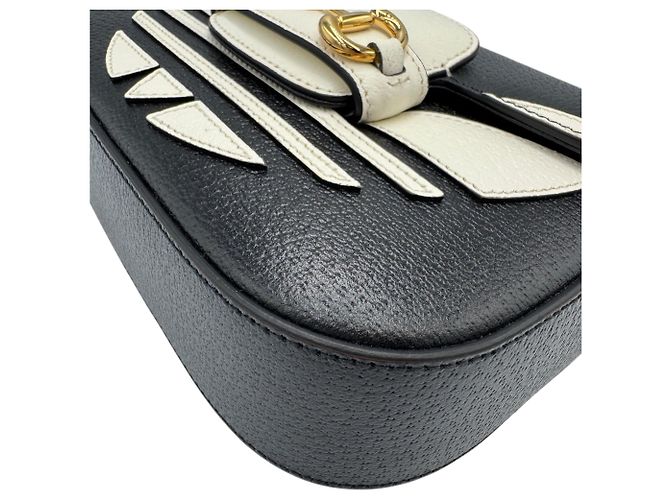 Borsa a Spalla Gucci x Adidas Black Horsebit 1955 Nero - vista 7