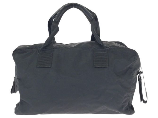Borsa da viaggio in nylon Prada con logo Triangle Tessuto Nero - vista 2