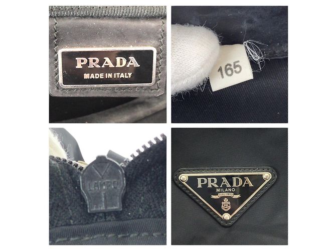 Borsa da viaggio in nylon Prada con logo Triangle Tessuto Nero - vista 4