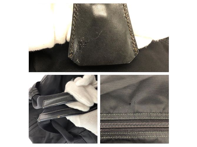 Borsa da viaggio in nylon Prada con logo Triangle Tessuto Nero - vista 6