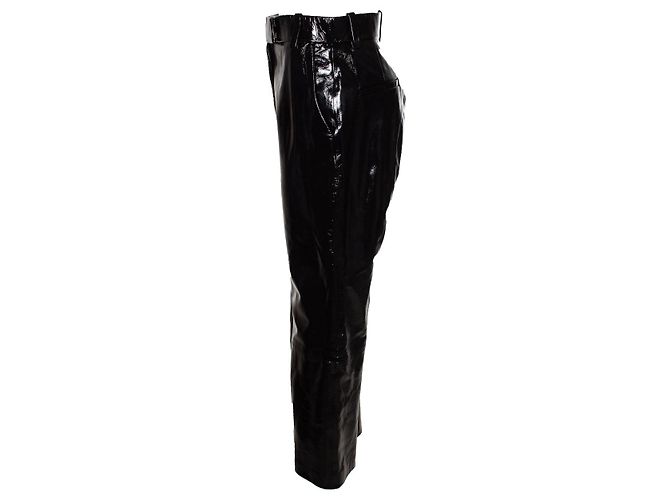 Khaite, Melie Hose aus Lackleder Schwarz - Ansicht 2