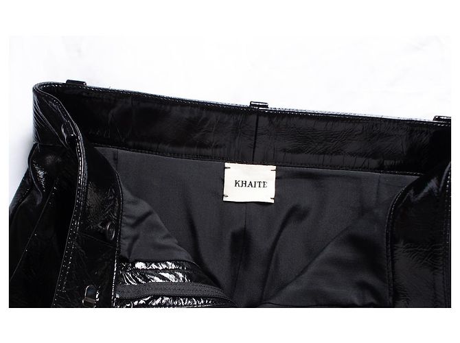 Khaite, Melie Hose aus Lackleder Schwarz - Ansicht 6