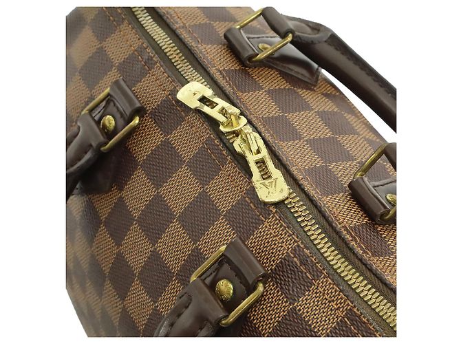 Borsa Louis Vuitton Damier Speedy Bandouliere 25 Marrone - vista 7