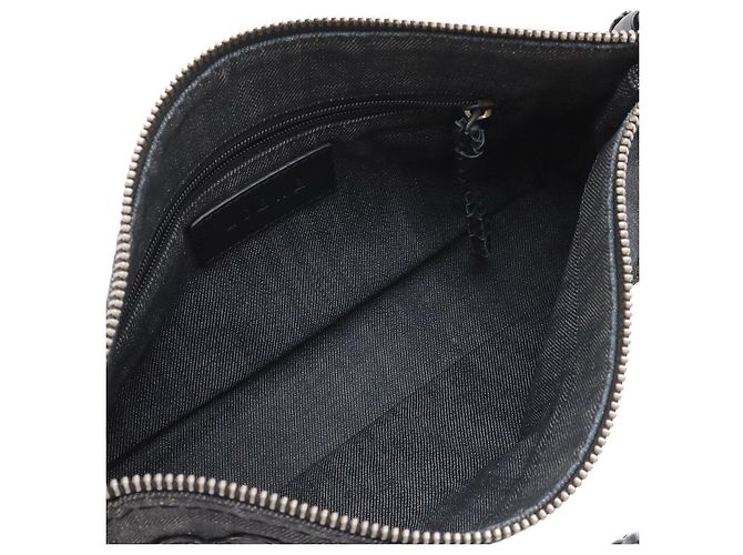 Borsa shopper Loewe Denim Leather Crown Nero - vista 6