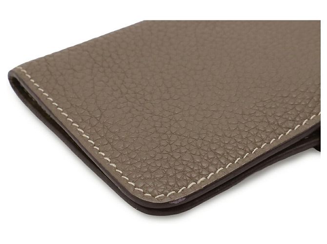 Hermès Portamonete e porta carte Dogon con catena Hermes Marrone - vista 3