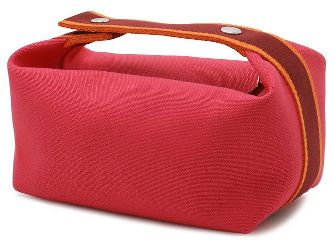 Hermès Beauty case Hermes Canvas Black PM Rosa - vista 2