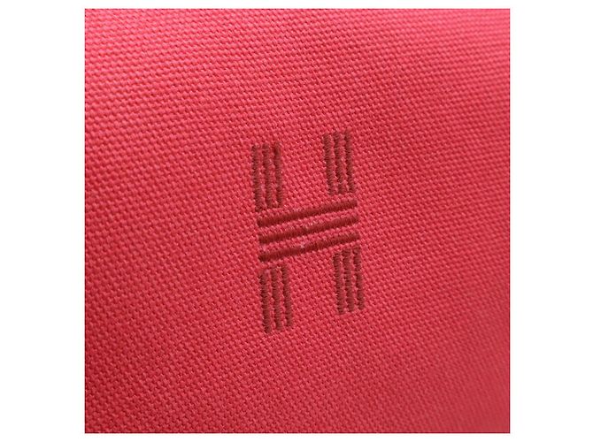 Hermès Beauty case Hermes Canvas Black PM Rosa - vista 4