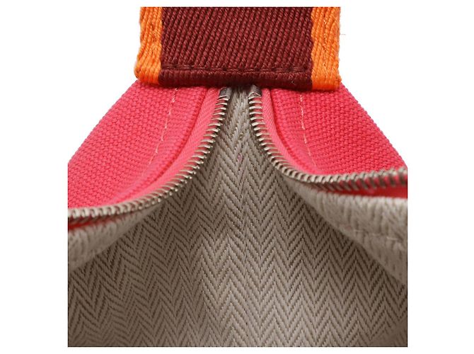 Hermès Beauty case Hermes Canvas Black PM Rosa - vista 8