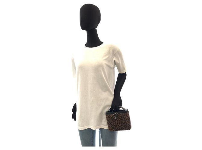 Bolso Vanity Loewe Vintage Leopard PVC Esmalte Castaño - vista 5