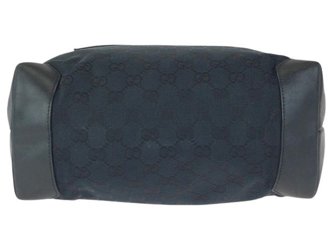 Gucci GG Canvas Leder Tote Schultertasche Schwarz - Ansicht 10