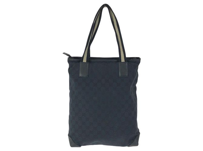 Gucci GG Canvas Leder Tote Schultertasche Schwarz - Ansicht 2