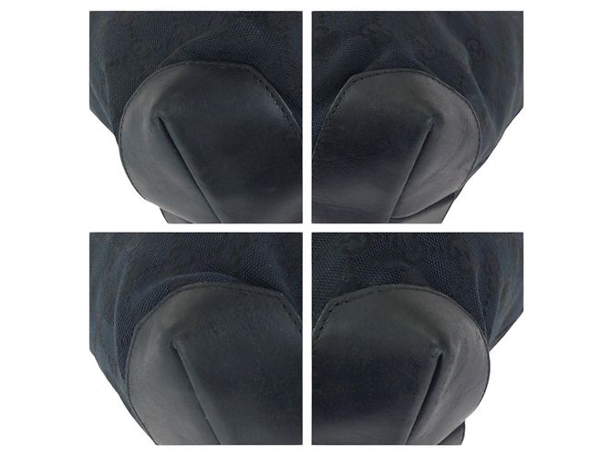 Gucci GG Canvas Leder Tote Schultertasche Schwarz - Ansicht 3