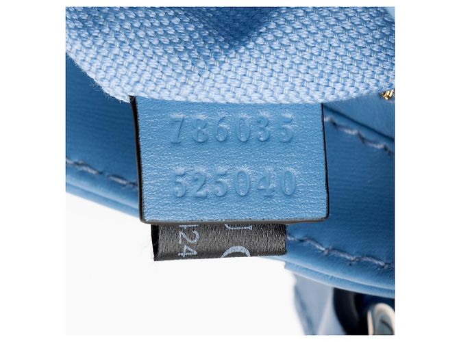 Borsa a tracolla GG Canvas Moon di Gucci Blu - vista 6