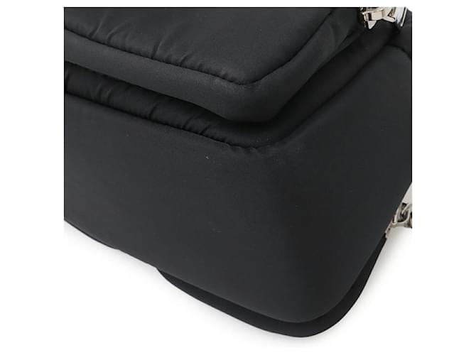 Borsa in nylon con logo Triangle Prada 2WAY Nero - vista 3