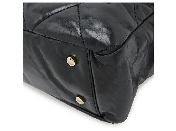 Borsa Tote Chanel Coco Mark Portobello Matelasse Nero - vista 3