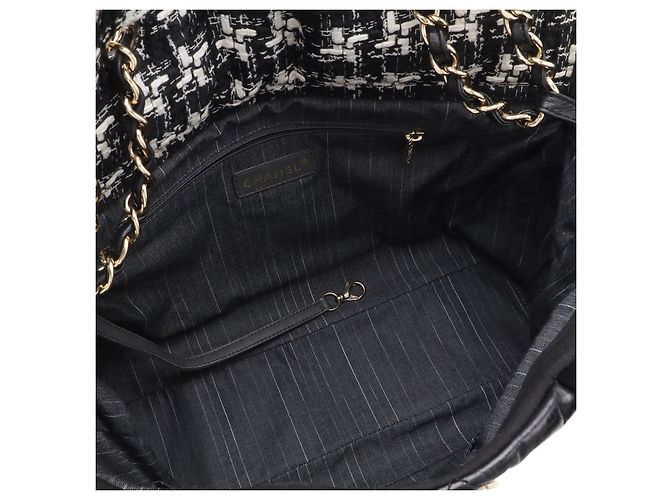 Borsa Tote Chanel Coco Mark Portobello Matelasse Nero - vista 7
