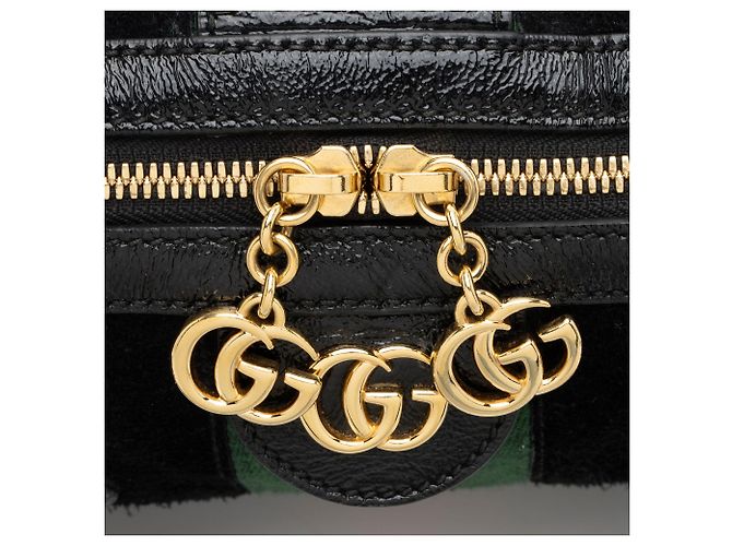 Borsa Boston Ophidia Medium in scamosciato Gucci Nero - vista 10