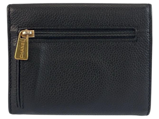 Portafoglio compatto in pelle nera Chanel Nero - vista 2