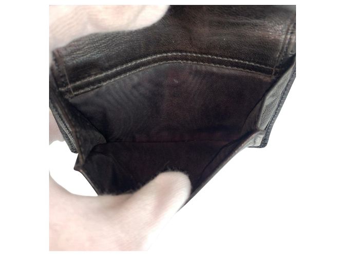 Portafoglio compatto in pelle nera Chanel Nero - vista 6