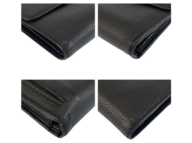 Portafoglio compatto in pelle nera Chanel Nero - vista 7
