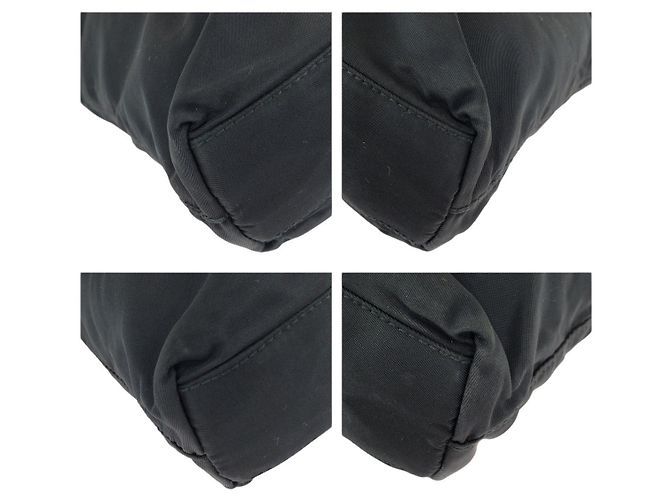 Prada Nylon Tessuto Triangle Logo Tote Bag Schwarz - Ansicht 3