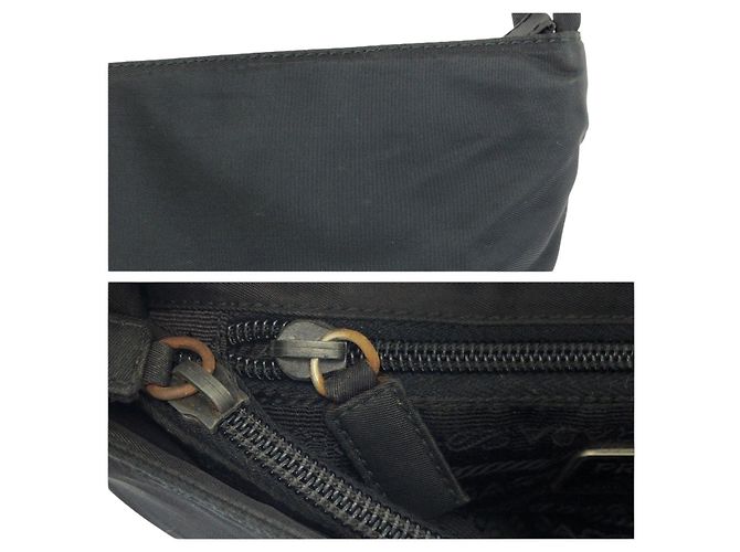 Prada Nylon Tessuto Triangle Logo Tote Bag Schwarz - Ansicht 6