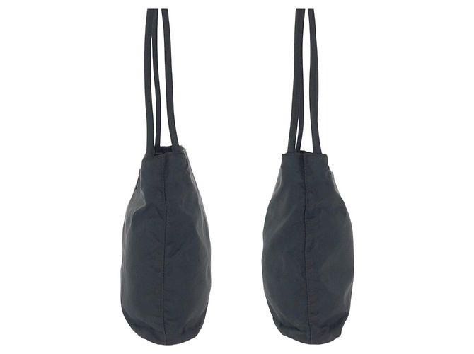 Prada Nylon Tessuto Triangle Logo Tote Bag Schwarz - Ansicht 8