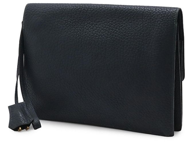 Hermès Pochette Hermes Fjord Pochette Jet Clutch Bag Blu - vista 2