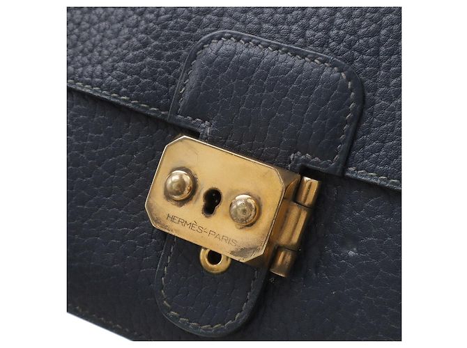Hermès Pochette Hermes Fjord Pochette Jet Clutch Bag Blu - vista 5