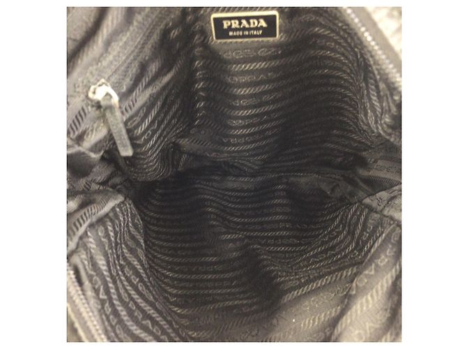Borsa a tracolla Prada Nylon Tessuto Triangle Logo Nero - vista 9