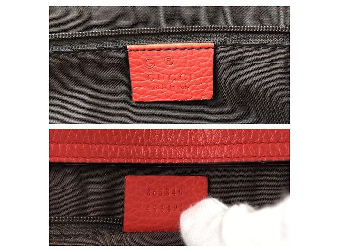 Bolso tote de cuero Gucci Bamboo con borla Roja - vista 4