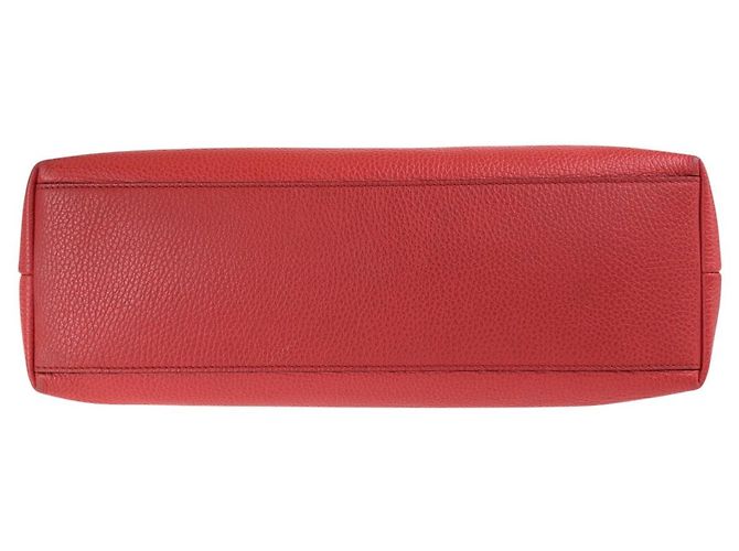 Bolso tote de cuero Gucci Bamboo con borla Roja - vista 9